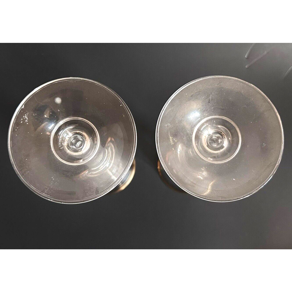 Mikasa Jamestown Gold Vintage Candle Holders (2) Lead Crystal Gold Trim 7-3/4" - Picture 3 of 3